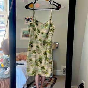 Palm tree vacation mini dress